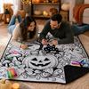 Kids Halloween Doodle with Color Pens, Large 100 150 Cm Coloring Blanket for Family Drawing Activities
