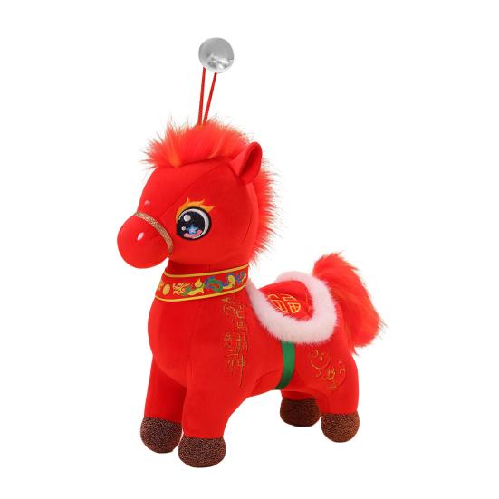 Horse Brings Wealth Plush Doll Dragon And Horse Spirit Pendant