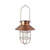 Retro Wrought Iron Solar Courtyard Lantern: Outdoor Tungsten Filament for Garden, Balcony, Camping & Decorative Night Lighting.