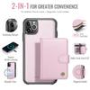 For iPhone 12 Pro Max 6.7 Inch Case JEEHOOD J09 RFID Blocking Card Holder Leather Back Phone Cover Compatible with MagSafe