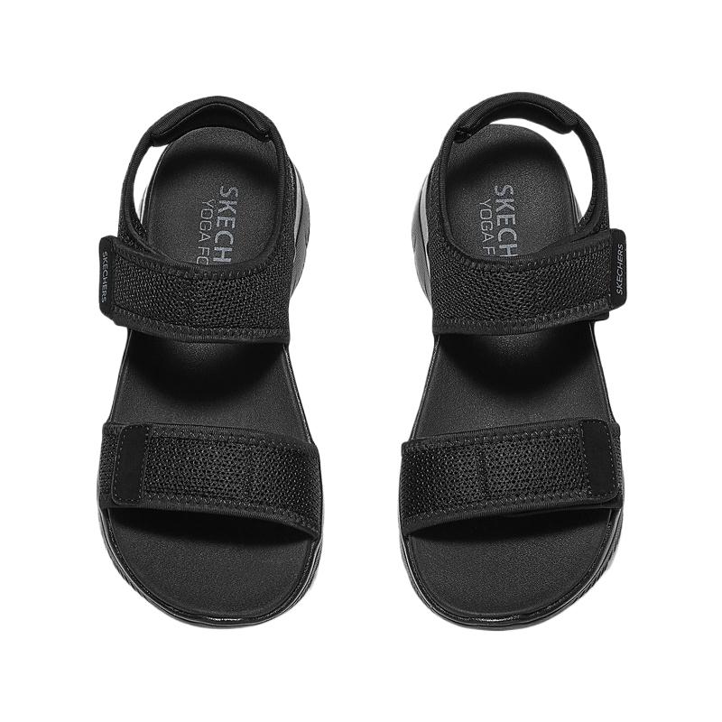 Skechers Sport Comfort Women Beach Sandals Fabric Dual Velcro Quick Dry Breathable 163158-BBK