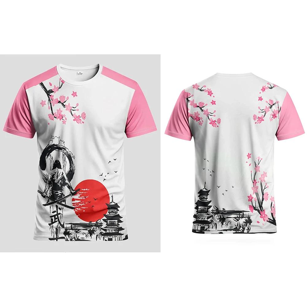 Maglia da Calcio da Uomo Stile Samurai Giapponese Girocollo Comodo Top Sportivo per Calcio Basket Pallavolo Allenamento Regalo Top