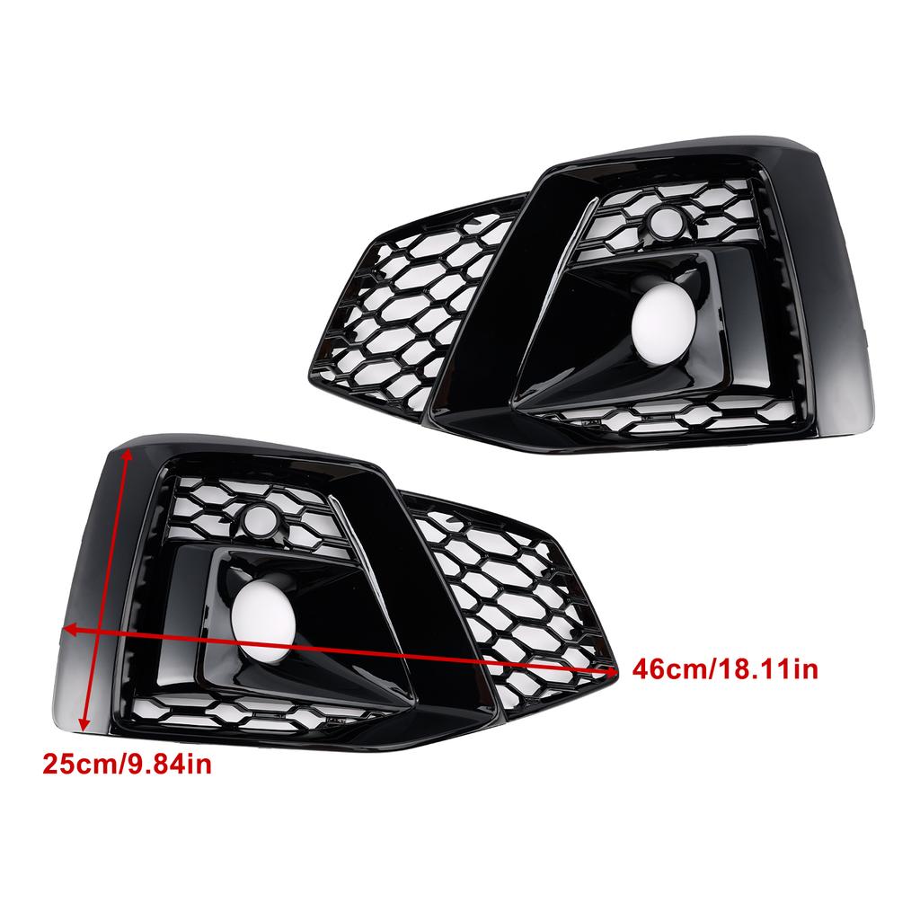 2PCS Front Bumper Fog Light Cover Grille 8W6807682T3Q7 Fit S5 2020-2023