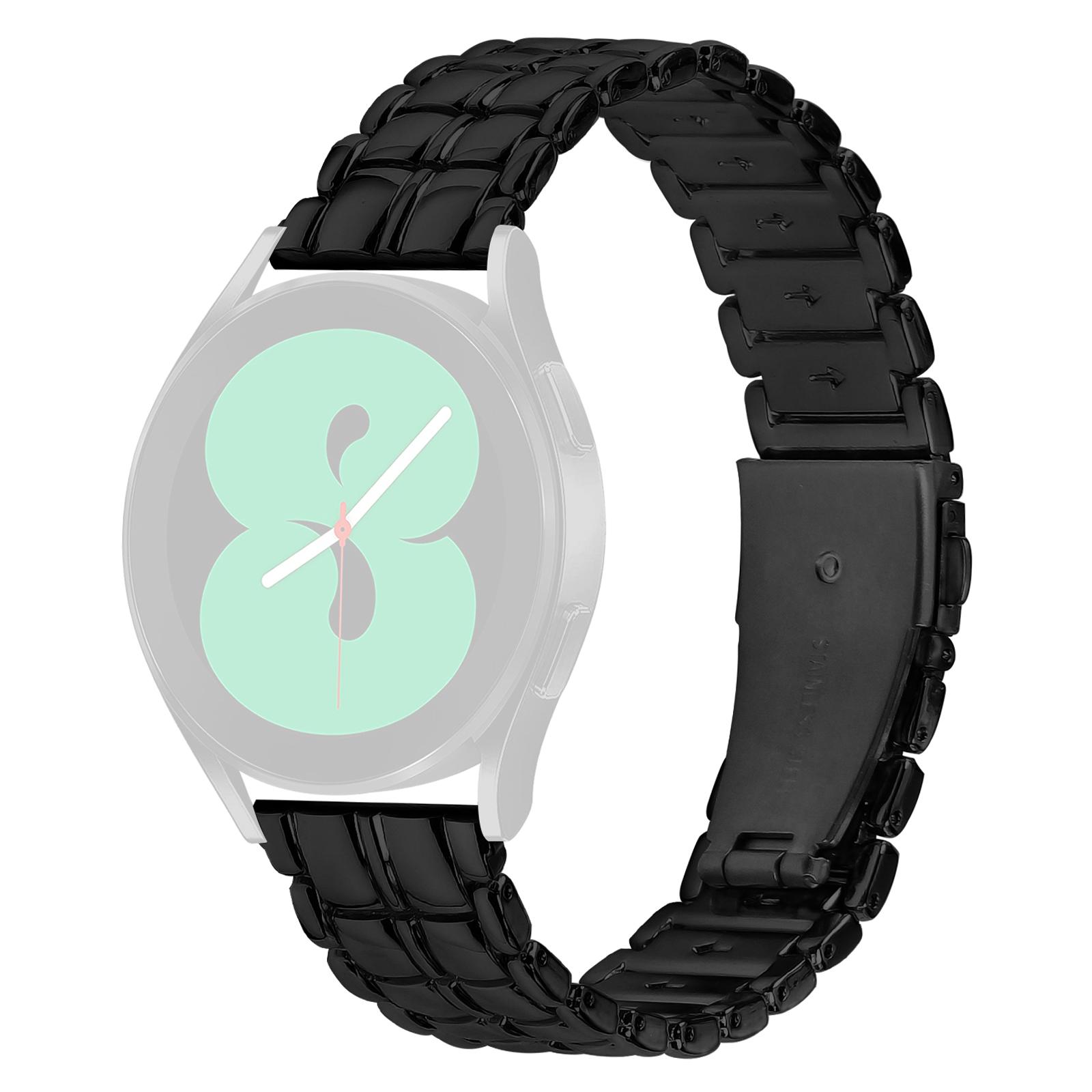 

For Samsung Galaxy Watch6 40mm 44mm/Watch6 Classic 43mm/Classic 47mm Easy Installation Metal Watch Strap Black