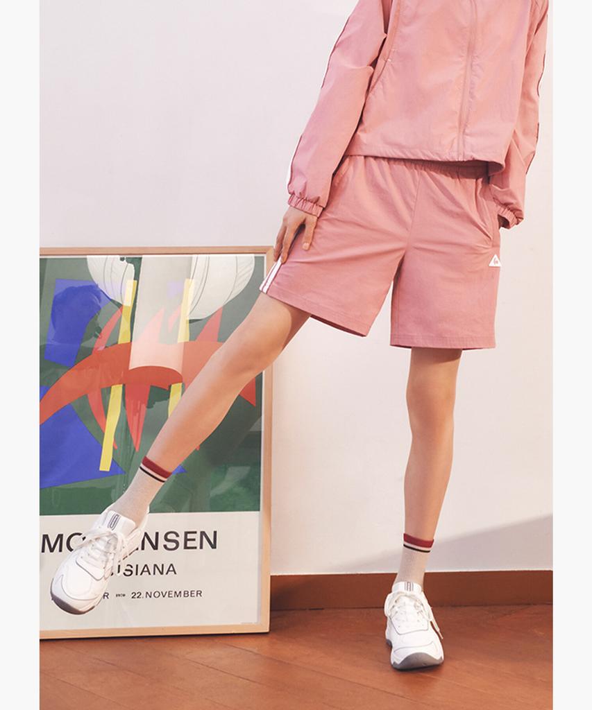 LECOQ Unisex Sunday Stretch Taslan Loose Fit Half-Length Shorts - Pink (Qq323Lhp81)