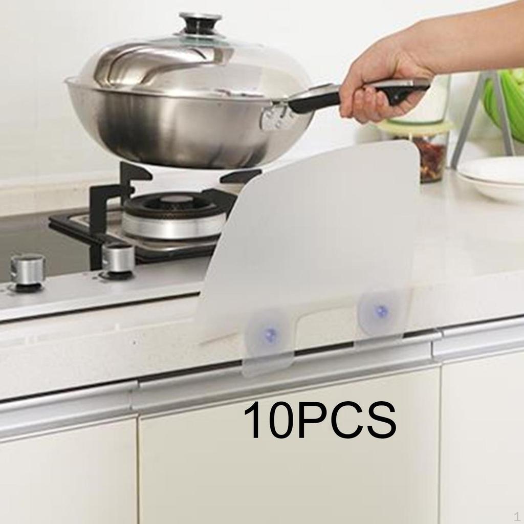 10 Pieces Sink Splash Guard for Kitchen,island and Bathroom Transparent with Strong Suction