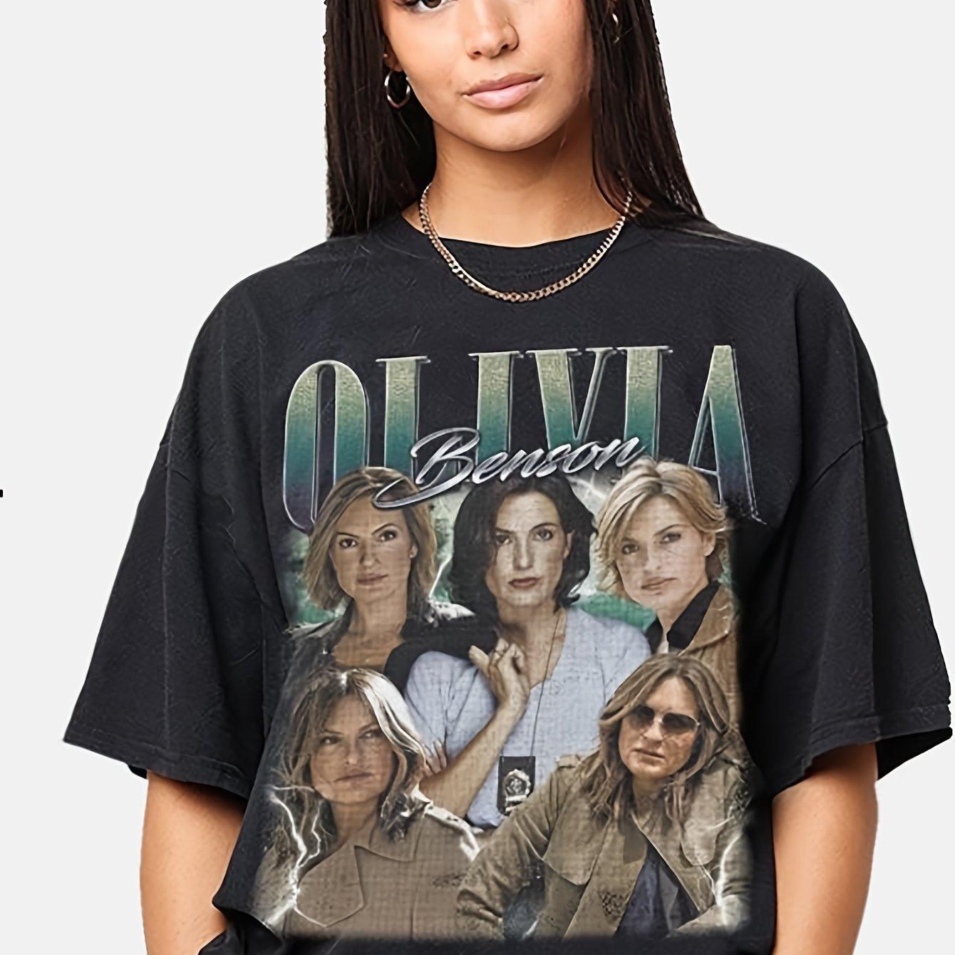 

Olivia Benson Law Order TV Show VintageInspired TShirt for Women and Unisex Casual Short Sleeve Crew Neck Machine Black S