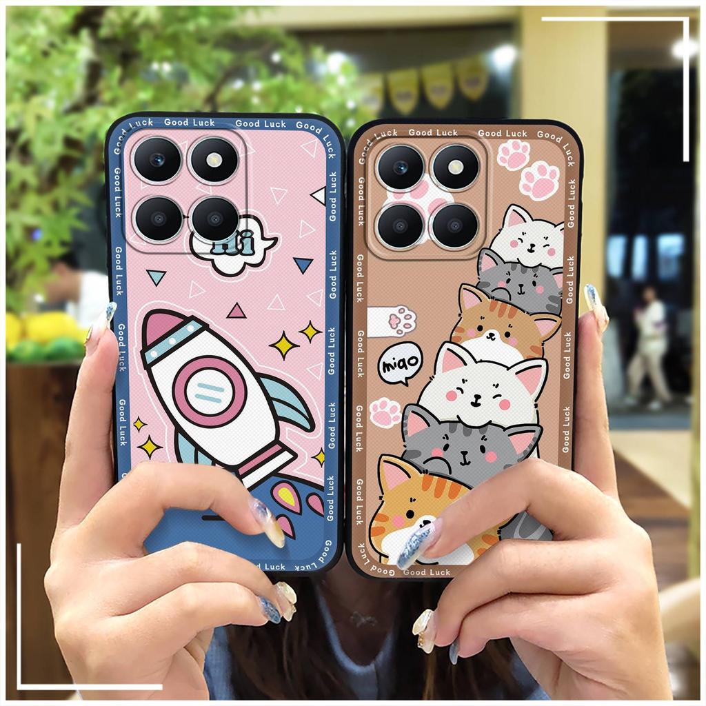 Cartoon Soft Case Phone Case For Honor X6a/X6a Plus Waterproof Fashion Design Anti-dust Protective Durable TPU Silicone