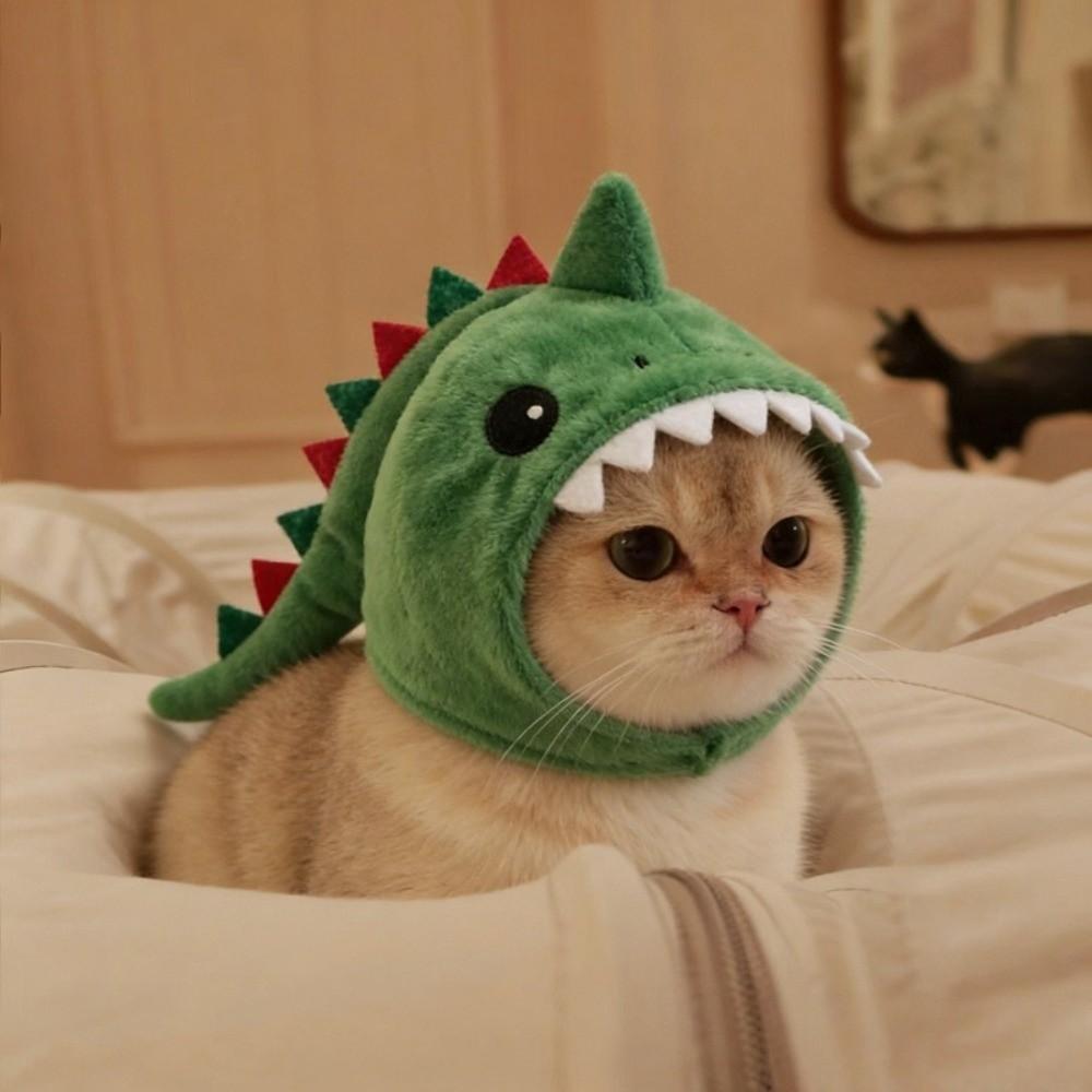 Cartoon Cat Decorative Hat Adjustable Pet Cosplay Headwear Cat Shark Headdress  Cosplay Party