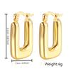 Stainless Steel Chunky Hoop Earrings for Women Teen 18K Gold Plated Hypoallergenic Thick Huggie Hoop Jewelry for Christmas Gifts