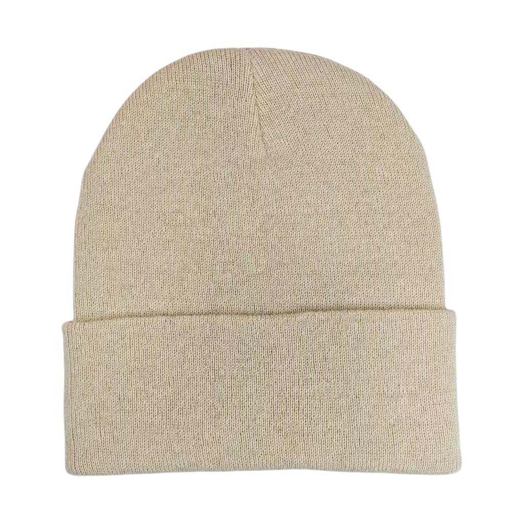 Custom Plain Knit Beanie Soft Winter Hat with 58 Colors Ready Stock Embroidery Logo