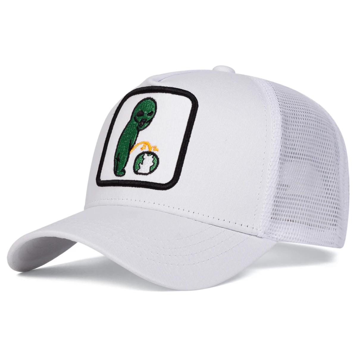 

Unisex Alien Embroidery Baseball Net Caps Spring And Summer Outdoor Adjustable Casual Hats Sunscreen Hat Sports Cap