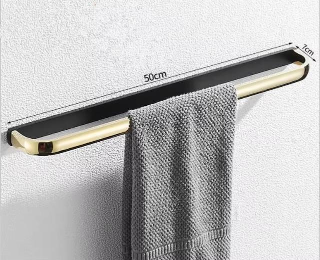 Brass Bathroom Accessories Gold & Black Bathroom Shelf,Towel Rack,Towel Hanger Paper holder,Toilet Brush Holder Bath Hardware