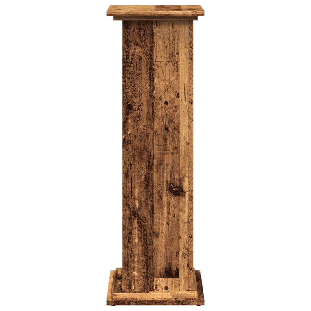 Vidaxl Pedestal With Storage, Old Wood, 31X30X90 Cm
