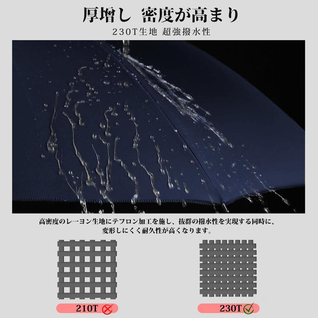 Msentuo and Long Umbrella Umbrella that Can withstand Heavy Rain and Super Durable Fiberglass Jump Long Rainy Season Typhoon Commuting to Work or