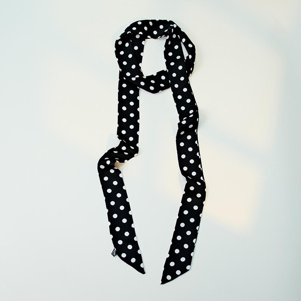 Long Bag Ribbons Wave Point Headbands Fashion Head Scarf for Women