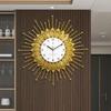 Metal Large Wall Clock Luxury Creative Wall Clock Restaurant Decorative Hanging Clocks Living Rooms Decoration Accessories