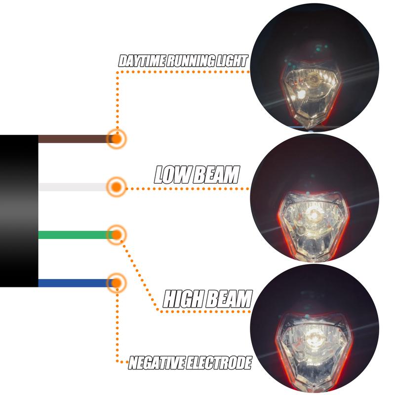 12V 35W Motocross Halogen Headlight LED Head Light DRL Motorcycle Accessories For KTM SXF EXC XC-F 150 250 300 350 450 500 530