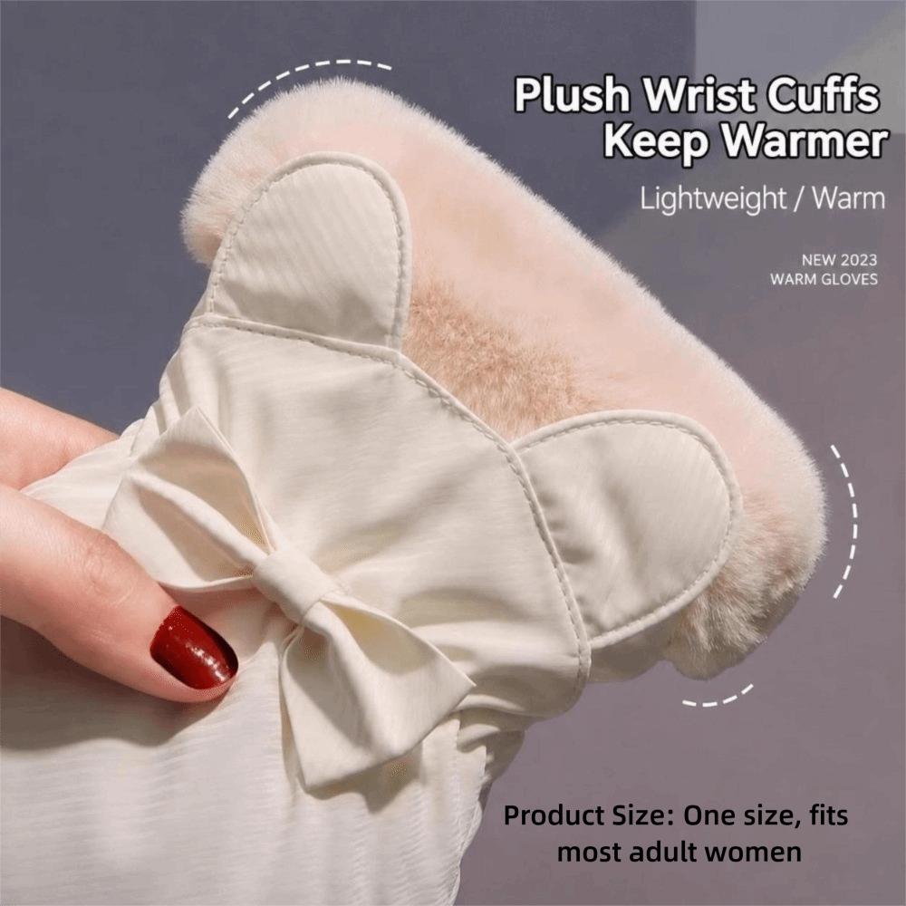 Polyester Fleece Lined Winter Thermal Gloves Waterproof Cold Weather Gloves For Cycling
