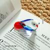 Mini Glass Bird Figurine Transparent Animal Statue Gifts Decorative Figurine