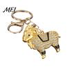 Keychain Zodiac with Rhinestones, Sheep Design Bag Pendant, Chinese New Year Lucky Car Keys Key Charm, Feng Shui Ornament for Keyring Purse Decoration