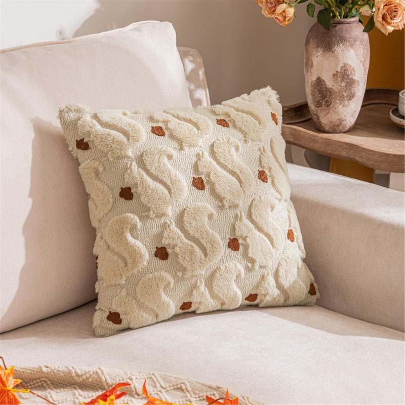 Mykt Dekorativt Putetrekk Bladdesign Moderne Putetrekk 45x45cm Tilpasningsdyktig for Flere Rom