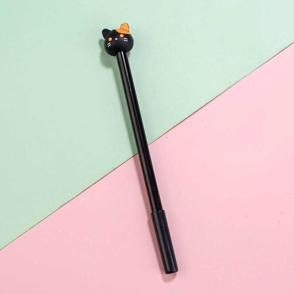 Creative Black Cat Paw Water-based Signature Pen - Cute Stationery for Students