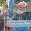 Automatic No Mess Bird Cage Feeder,Acrylic Transparent Parrot Seed Feeders With Perch Parakeet Food Container Cage Accessories