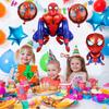 6pcs Ballons Spiderman Dessin Animé Décorations de Fête d'Anniversaire Ballon Spiderman 3D