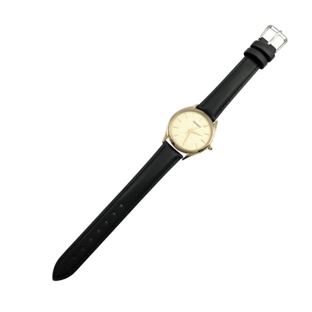 strap SEIKO DOLCE watch SACM150 Quartz Gold dial Working/New battery/New 8J41-0AJ0 Men's [al7]