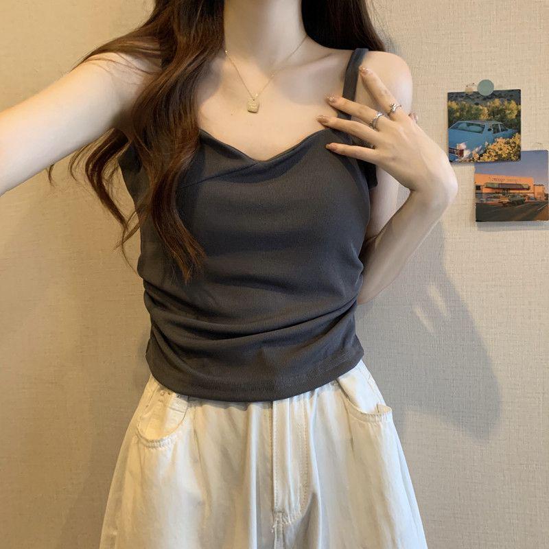 

Women s Plus Size French-Style Camisole Vest, Slimming Tummy Cover, Summer 2026 S - Recommended for 70-85 jin