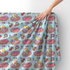 Royal Samt Stoff Polyester Zum Nähen - Motiv Kätzchen In Einem Donut