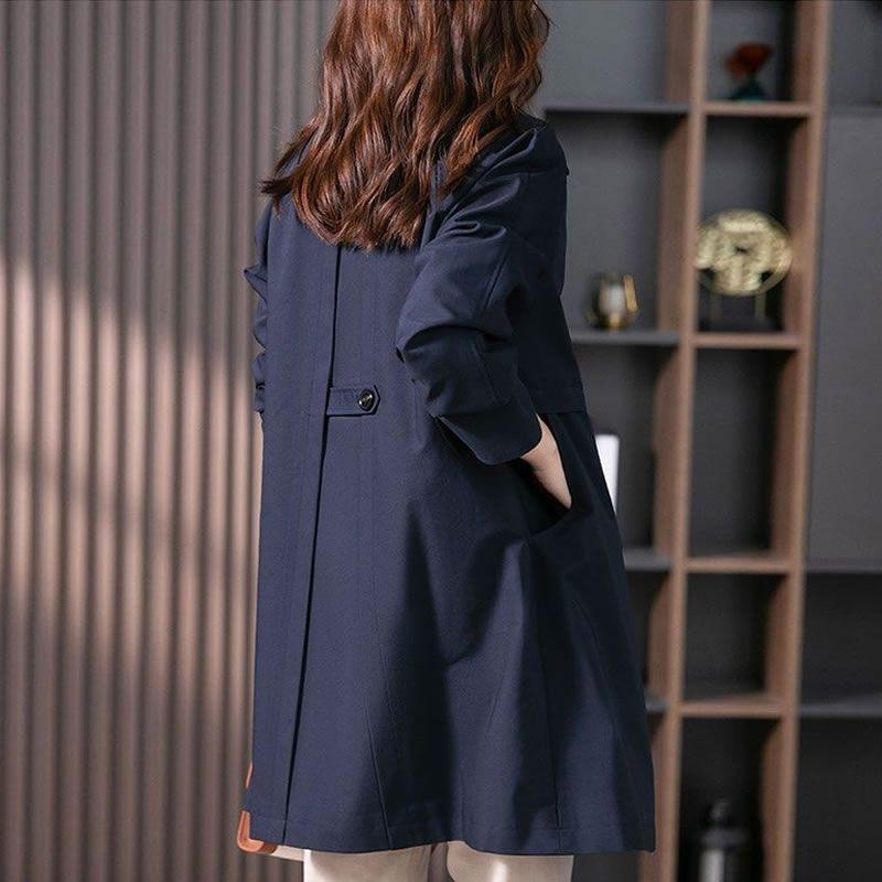 Women's Long Windbreaker Spring and Autumn New Fashionable Temperament Top Coat