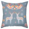 Christmas Decorative Pillows With Deer Fox Owl Bird Pattern Polyester Pillowcase, Sofa Decorative Cushion Cov Headboard Pillow