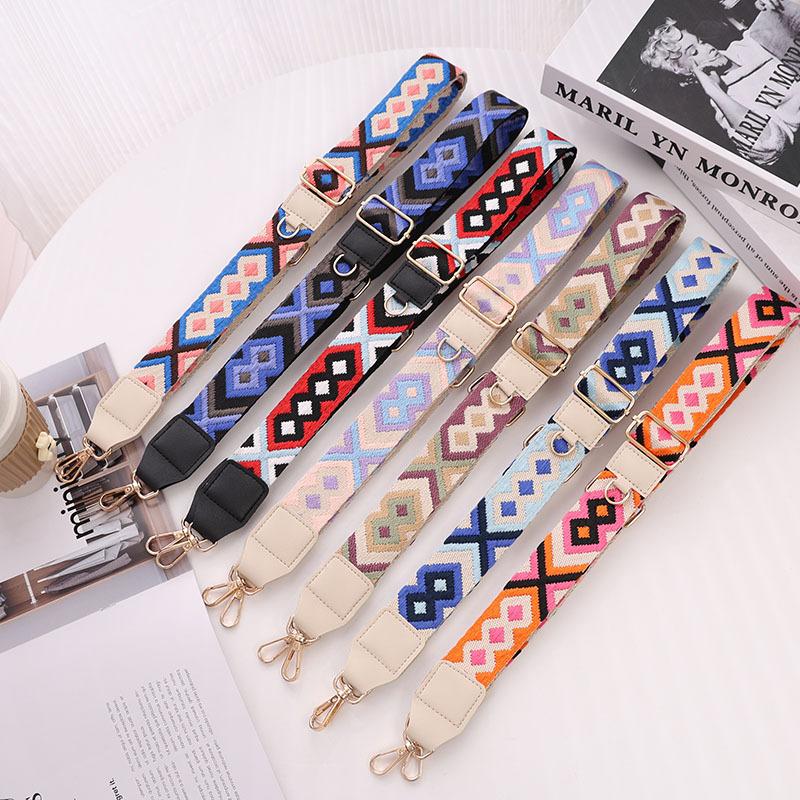 Mobile Phone Strap Ethnic Style Wide Crossbody Shoulder Strap Women's Bag Replacement Strap Shoulder Luggage Accessories