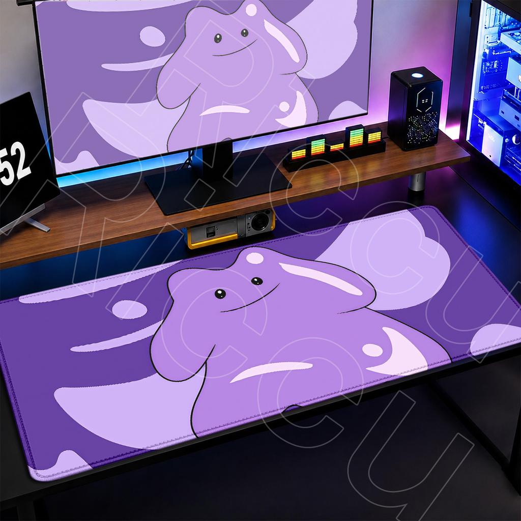 Mousepad Locking Edge Rubber Desk Mat PC Accessories XXL Pokemon Ditto 90x40cm Carpet Computer Washable Office Game Keyboard Rug