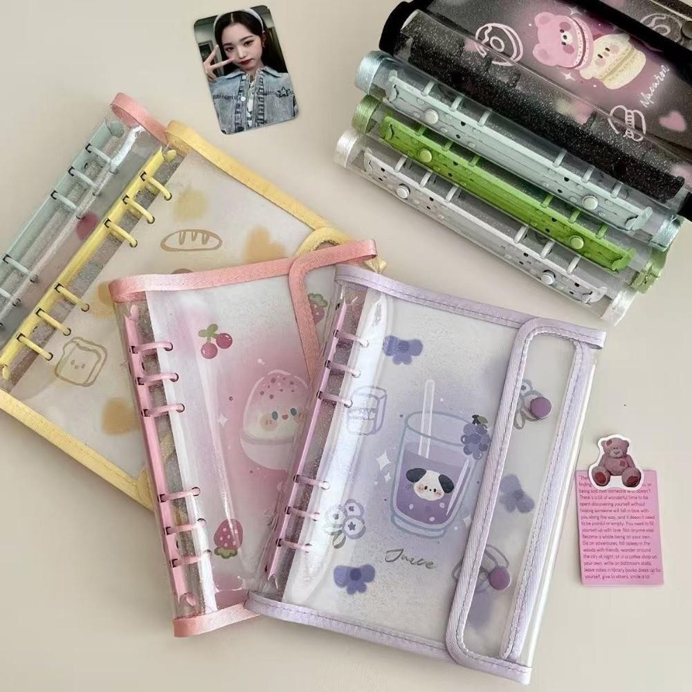 Ins PP A5 Binder Cover DIY Double-Buckle Album Book Loose Leaf Small Card Booklet Photo Collect Book