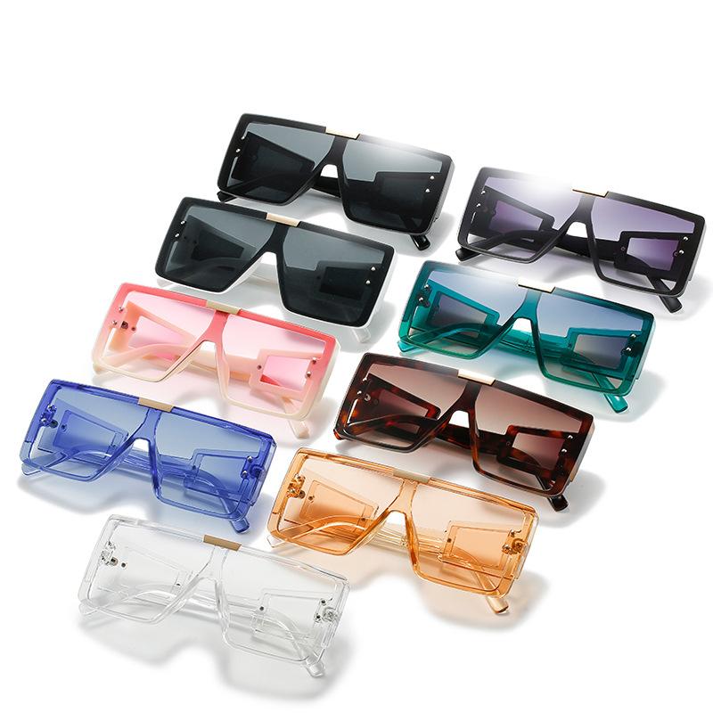 European and American Fashion Large Frame Sunglasses Personalized One-piece Sunglasses Trend Punk Sunglasses