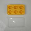 Carrot Shape Ice Cube Tray with Lid Carrot Shape 6-Cavity Food-Grade Silicone Mold for Whiskey Cocktails Easy-Release Leak-Proof Ice Cube Maker for