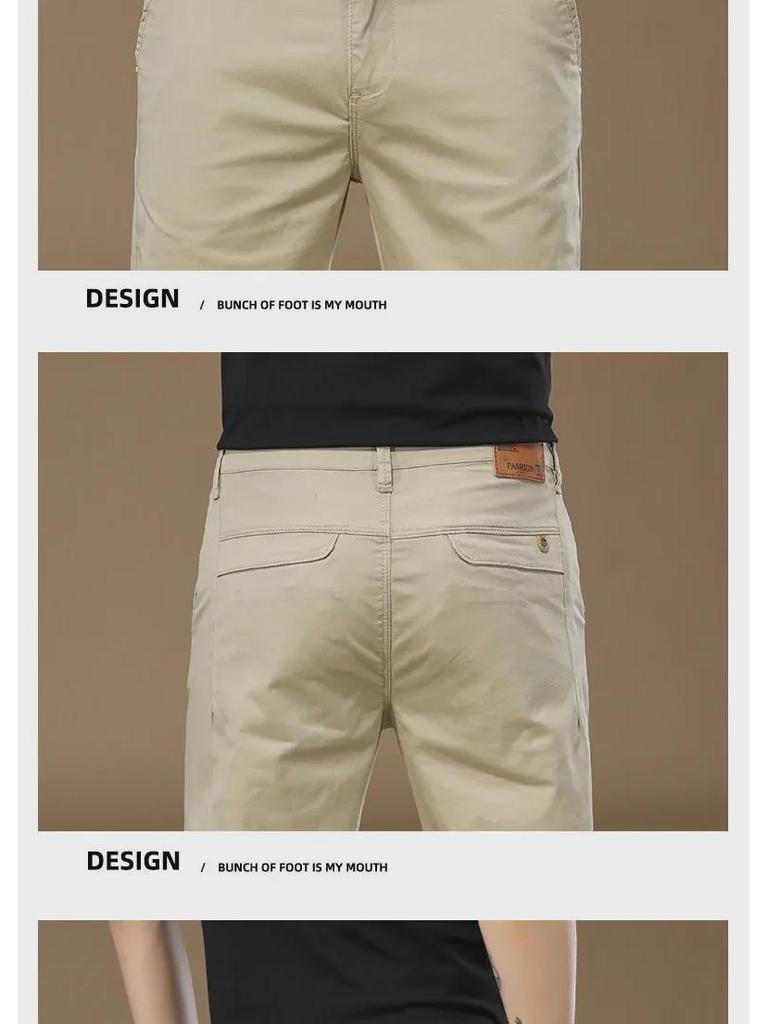 Men's Hong Kong 2025 Spring/Summer Pure Cotton Loose Straight Business Trousers