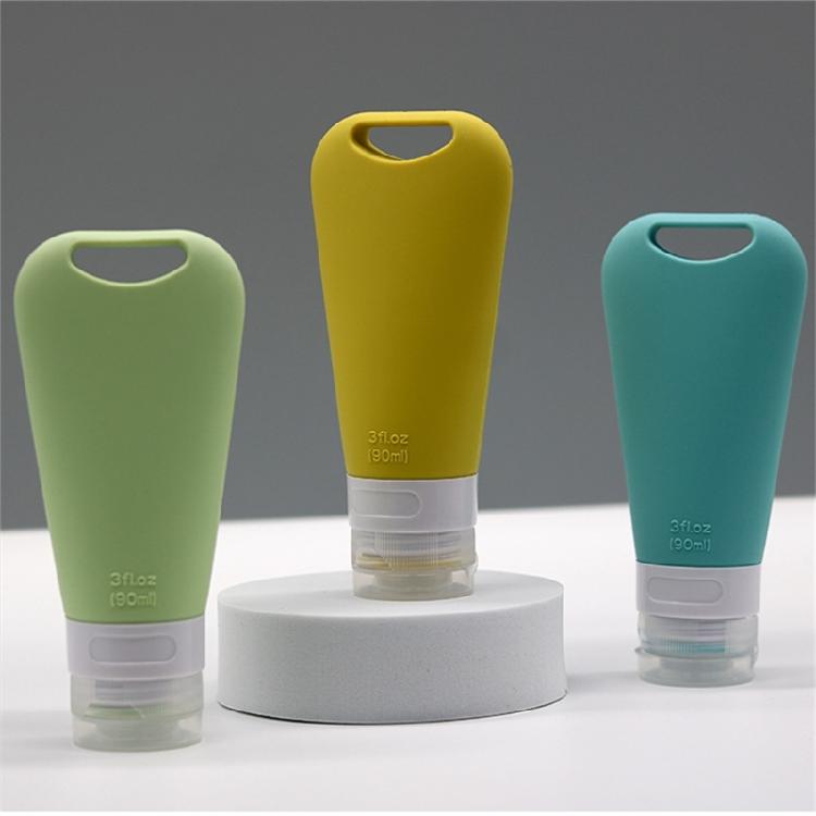 90ml Silikon-Reiseflasche für Toilettenartikel Auslaufsicher Nachfüllbar Ausdrückbar