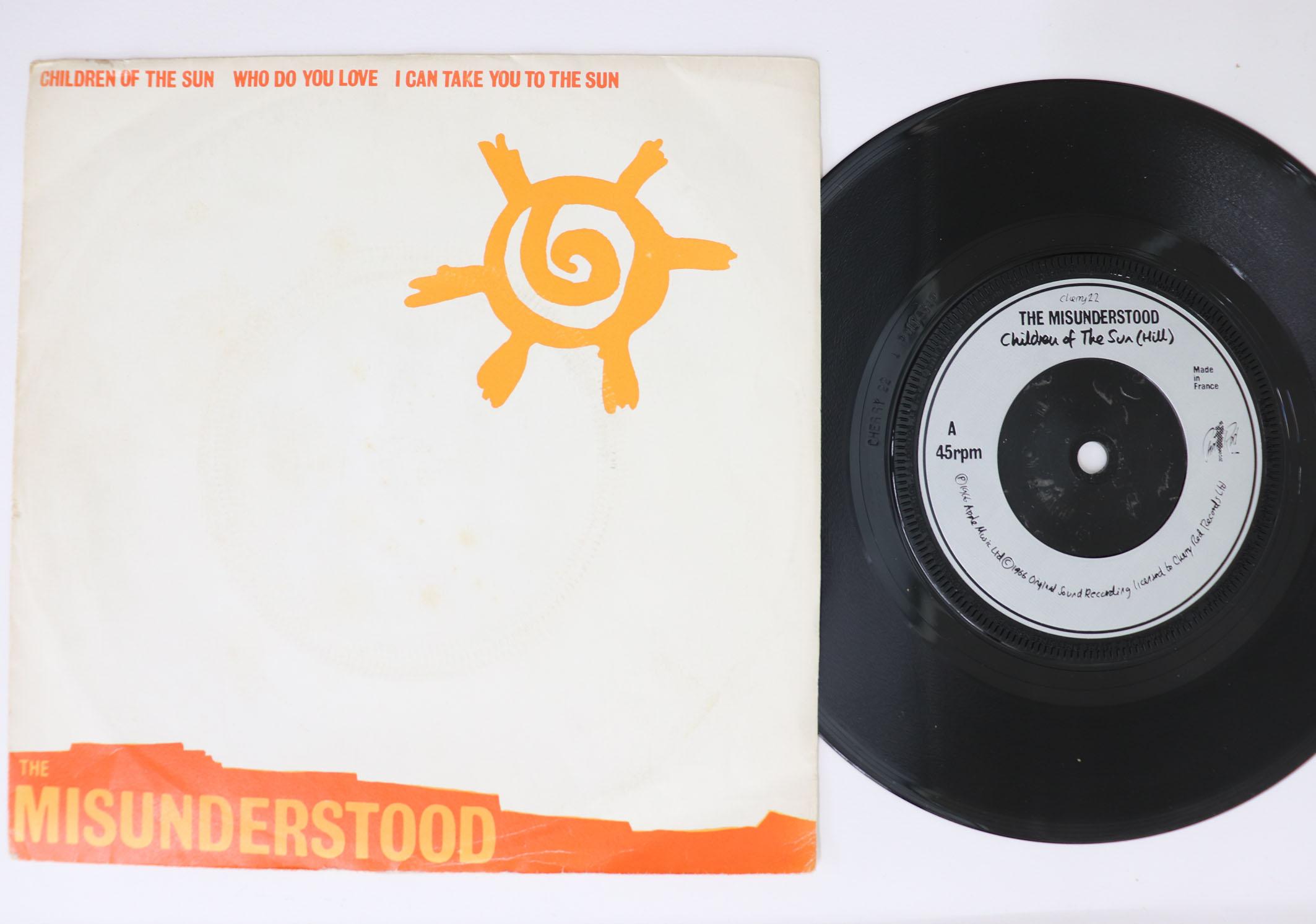 

7inch Record MISUNDERSTOOD Children Of The Sun CHERRY22 CHERRY RED 1982 UK Rock Used