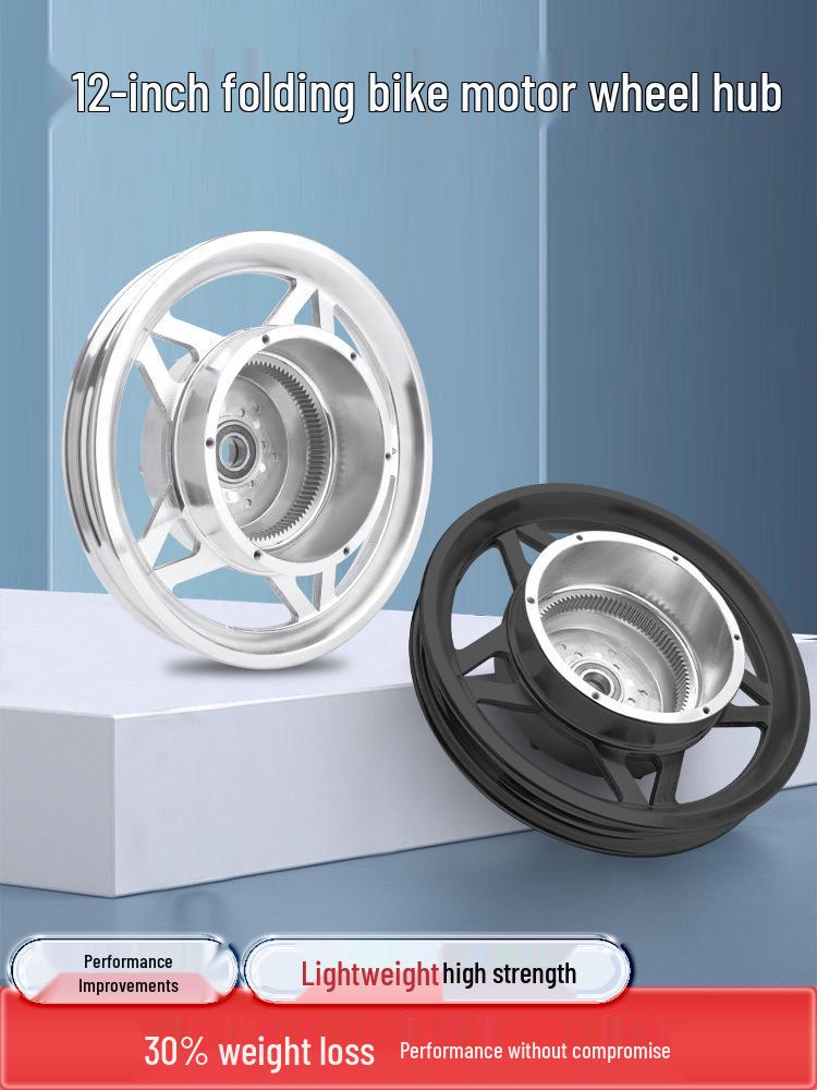 Electric Bicycle Wheel Hub Motor with 12/14/16-inch Aluminum Alloy Disc Brake, Folding Front and Rear Drive