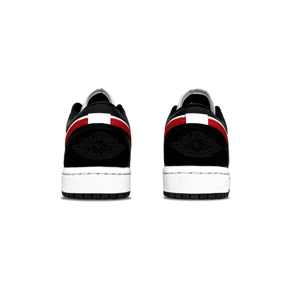Jordan Air Jordan 1 Jazz Nocturne Leder Low-Top Vintage Basketballschuhe Unisex Schwarz Rot 553558-165(Team992-)