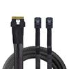 NFHK UltraPort Slimline SAS Slim 8i to Dual 4i Mini SAS HD Cable PCI-E 4.0 SFF-8654 74-pin SFF-8643 PCI-Express