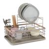 Dish Drying Rack with Drip Tray E-8190 Beige