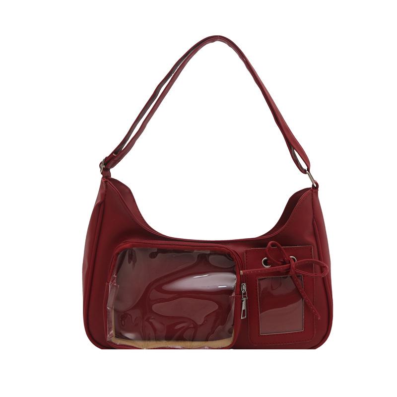 Cross-border Girls Anime Ita Bag - Large Capacity Transparent Button Shoulder Bag