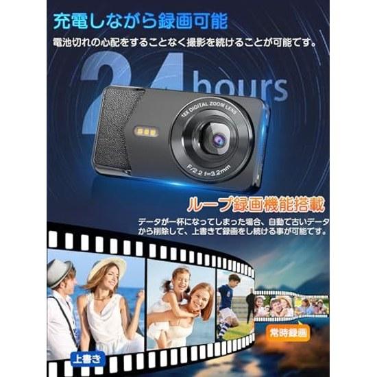 QZTCAMERA digital camera 4K compact 64 million pixels Type-C cable smartphone connection time-lapse recording function 2.8-inch large screen auto 18x