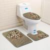 Shell Bathroom Floor Mat Toilet Three-Piece Set