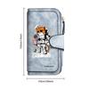 Cartoon Cat Astronaut Pattern Wallet Fashion Casual Multi Slot Card Holder Portable Durable Women Long Purse